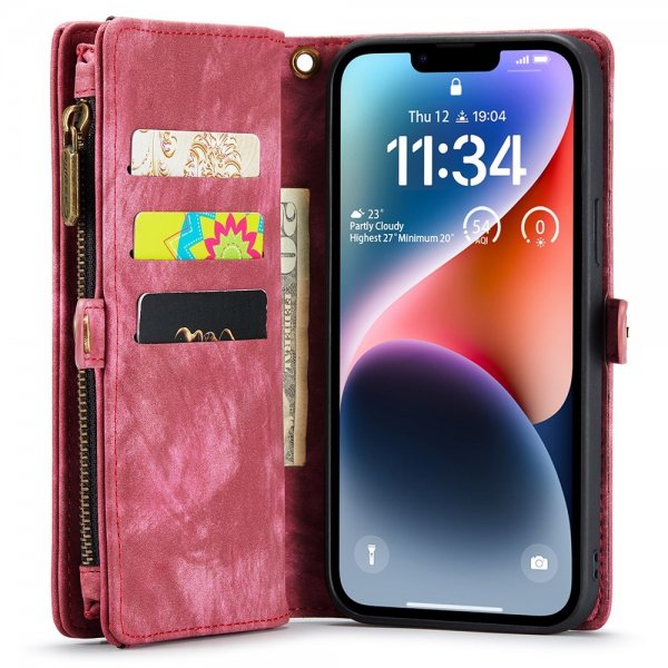 CaseMe iPhone 15 Pro Fodral 008 Series Löstagbart Skal Röd