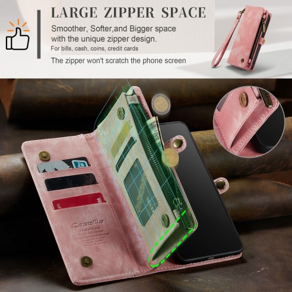 CaseMe iPhone 15 Pro Fodral 008 Series Löstagbart Skal Rosa