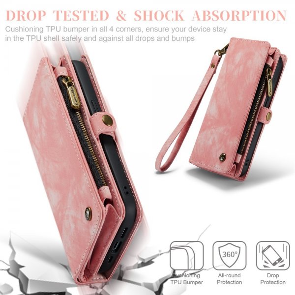 CaseMe iPhone 15 Pro Fodral 008 Series Löstagbart Skal Rosa
