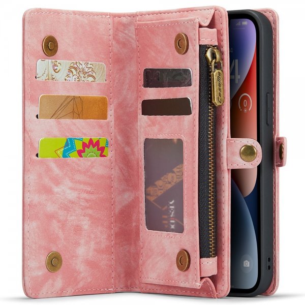 CaseMe iPhone 15 Pro Fodral 008 Series Löstagbart Skal Rosa