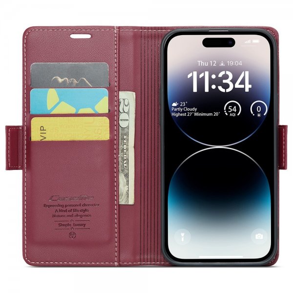 CaseMe iPhone 15 Pro Fodral 023 Series Röd