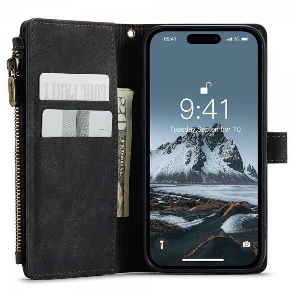 CaseMe iPhone 15 Pro Fodral C30 Series Svart