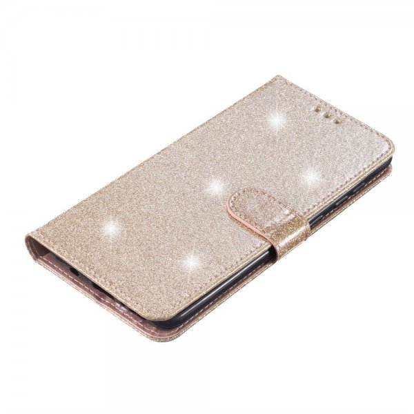 iPhone 15 Pro Fodral Glitter Guld