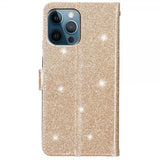 iPhone 15 Pro Fodral Glitter Guld