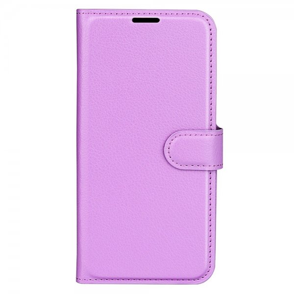 iPhone 15 Pro Fodral Litchi Lila