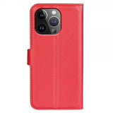 iPhone 15 Pro Fodral Litchi Röd