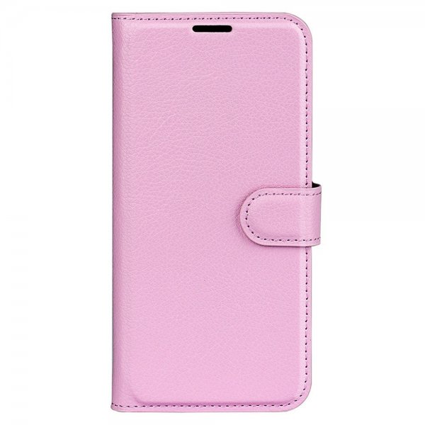 iPhone 15 Pro Fodral Litchi Rosa