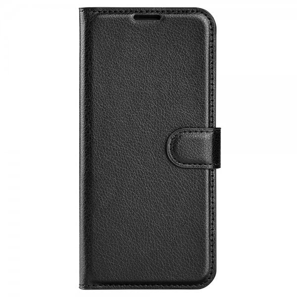 iPhone 15 Pro Fodral Litchi Svart