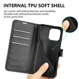 iPhone 15 Pro Fodral Litchi Svart
