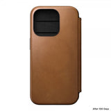 Nomad iPhone 15 Pro Fodral Modern Leather Folio English Tan