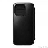 Nomad iPhone 15 Pro Fodral Modern Leather Folio Horween Svart