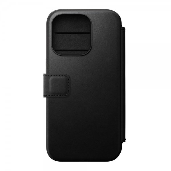 Nomad iPhone 15 Pro Fodral Modern Leather Folio Svart