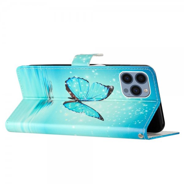 iPhone 15 Pro Fodral Motiv Blå Fjäril
