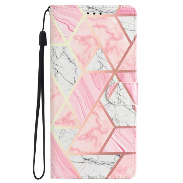 iPhone 15 Pro Fodral Motiv Rosa Marmor