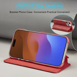 Lc.Imeeke iPhone 15 Pro Fodral Retro Röd