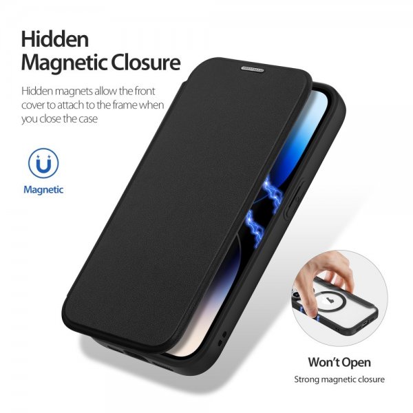 Dux Ducis iPhone 15 Pro Fodral Skin X Pro Series MagSafe Svart