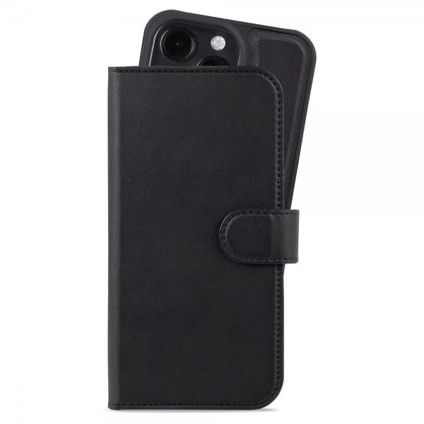 holdit iPhone 15 Pro Fodral Wallet Case Magnet Plus Svart