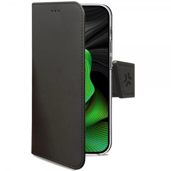 Celly iPhone 15 Pro Fodral Wally Wallet Case Svart