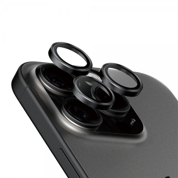 PanzerGlass iPhone 15 Pro/iPhone 15 Pro Max Kameraskydd Hoops Black Titanium
