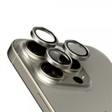 PanzerGlass iPhone 15 Pro/iPhone 15 Pro Max Kameraskydd Hoops Natural Titanium