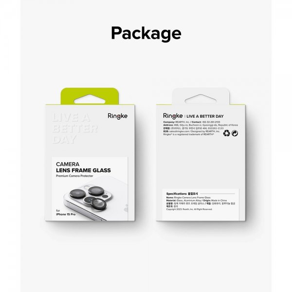 Ringke iPhone 15 Pro Kameraskydd Camera Lens Frame