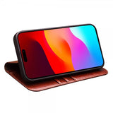 Qialino iPhone 15 Pro Max Fodral Äkta Läder Brun