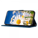 iPhone 15 Pro Max Fodral Blommönster Mörkblå