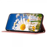 iPhone 15 Pro Max Fodral Blommönster Rosa