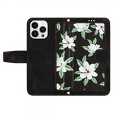iPhone 15 Pro Max Fodral Blommönster Svart