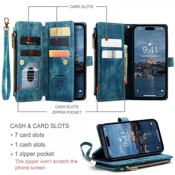 CaseMe iPhone 15 Pro Max Fodral C30 Series Petrol