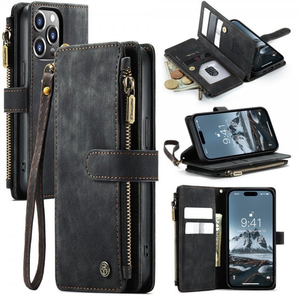 CaseMe iPhone 15 Pro Max Fodral C30 Series Svart