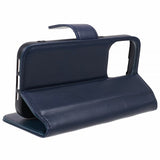 Nordic Covers iPhone 15 Pro Max Fodral Essential Leather Heron Blue