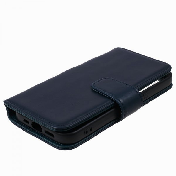Nordic Covers iPhone 15 Pro Max Fodral Essential Leather Heron Blue