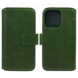 Nordic Covers iPhone 15 Pro Max Fodral Essential Leather Juniper Green
