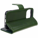 Nordic Covers iPhone 15 Pro Max Fodral Essential Leather Juniper Green