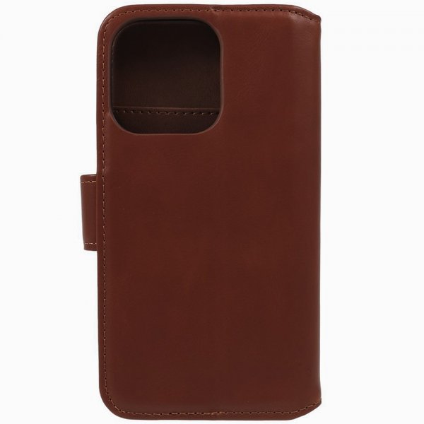 Nordic Covers iPhone 15 Pro Max Fodral Essential Leather Maple Brown
