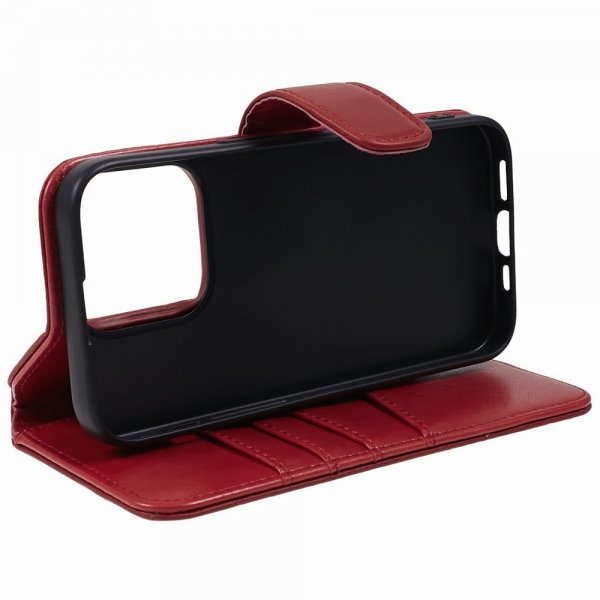 Nordic Covers iPhone 15 Pro Max Fodral Essential Leather Poppy Red