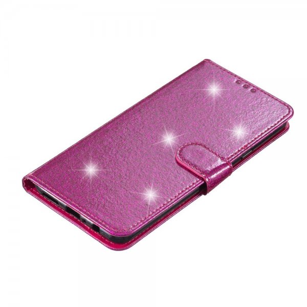 iPhone 15 Pro Max Fodral Glitter Magenta