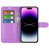 iPhone 15 Pro Max Fodral Litchi Lila