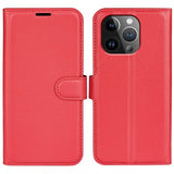 iPhone 15 Pro Max Fodral Litchi Röd
