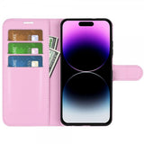 iPhone 15 Pro Max Fodral Litchi Rosa