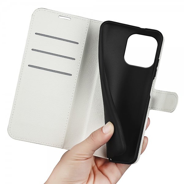 iPhone 15 Pro Max Fodral Litchi Vit