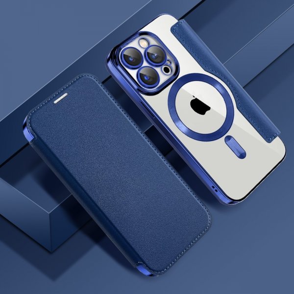 iPhone 15 Pro Max Fodral MagSafe Blå