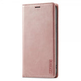 Lc.Imeeke iPhone 15 Pro Max Fodral med Kortfack Flip Roseguld