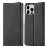 Lc.Imeeke iPhone 15 Pro Max Fodral med Kortfack Flip Svart