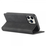 Lc.Imeeke iPhone 15 Pro Max Fodral med Kortfack Flip Svart