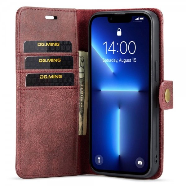 Dg.Ming iPhone 15 Pro Max Fodral med Löstagbart Skal Röd