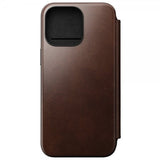 Nomad iPhone 15 Pro Max Fodral Modern Leather Folio Horween Rustic Brown