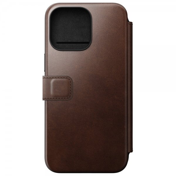 Nomad iPhone 15 Pro Max Fodral Modern Leather Folio Horween Rustic Brown