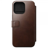 Nomad iPhone 15 Pro Max Fodral Modern Leather Folio Horween Rustic Brown
